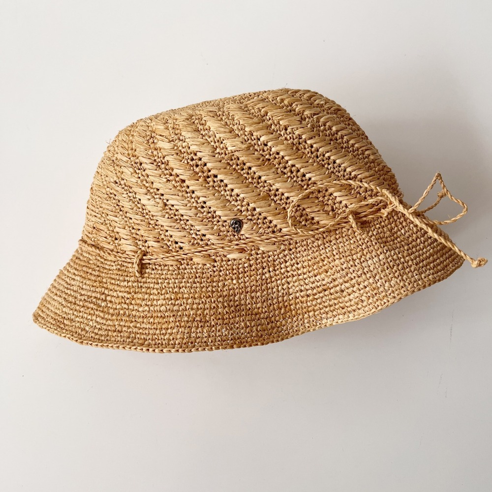 Helen Kaminski Hat One Size Tan Raffia Straw Woven Sun